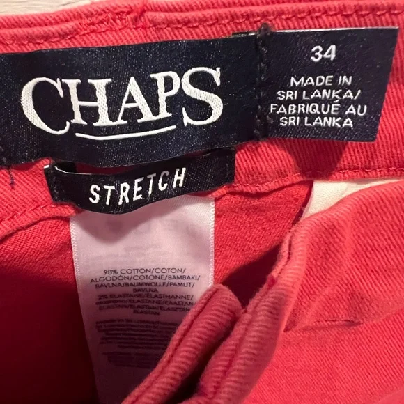 Men's Chaps Red Shorts, size 34, NWOT, preppy, casual, summer, golf - Picture 3 of 9